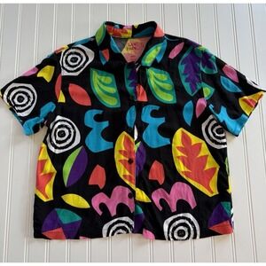 Stranger Things Eleven Costume Shirt Hot Topic Womens M 80s Retro Button Up